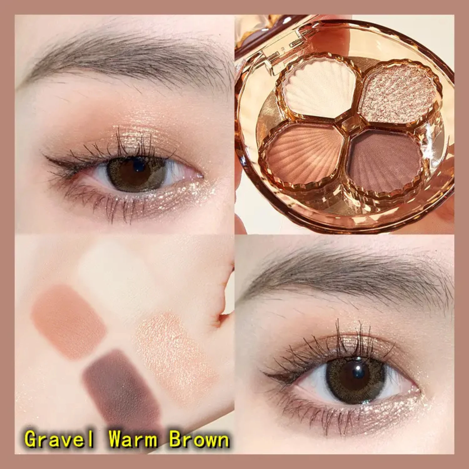 Eye-catching Stunning 4 Colors Palette for Mesmerizing Eye Shadow Looks - Ideal for Every Occasion