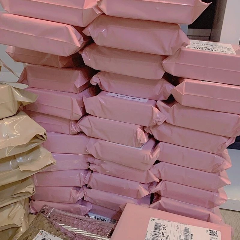 Sacs d'Emballage Roses Imperméables en Poudres Postales ICC, Sacs de Courrier Épais en Plastique pour Expédition et Expédition, 10 Pièces