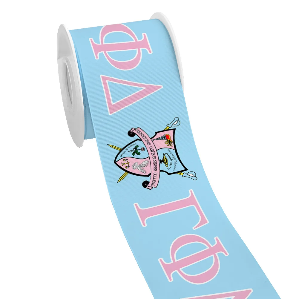 Sorority Gamma Phi Delta Grosgrain Ribbon Satin Ribbon for Holiday Crafts Key FOB Bows Gift Wrapping Pendant Wristband - view 5
