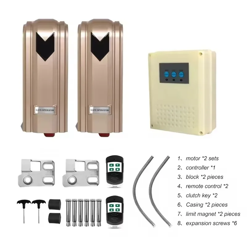 Hot Selling Heavy Well Remote Control Durable Stainless Automatic Smart Rolling Wheel Operator Swing Gate Motor Door Opener