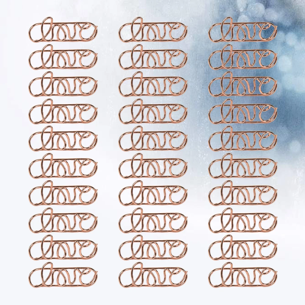 

30Pcs Metal Paper Clips Cartoon Shape Binder Clips Smooth Surface Document Holder for Office School Use