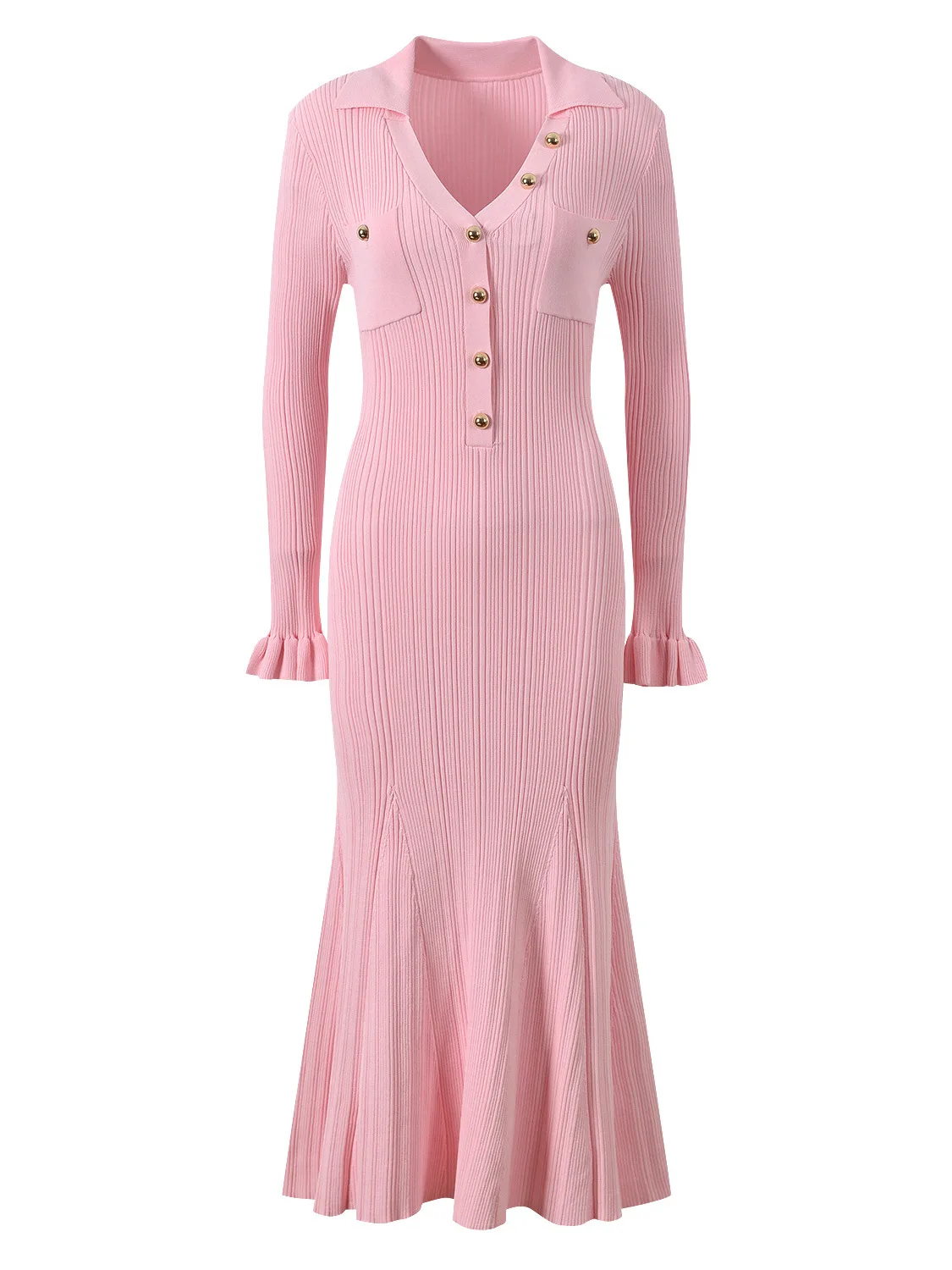 

Элегантное женское платье с длинным шлейфом и V-образным вырезом, металлическое, синее, модное, приталенное, для весны и осени, новинка