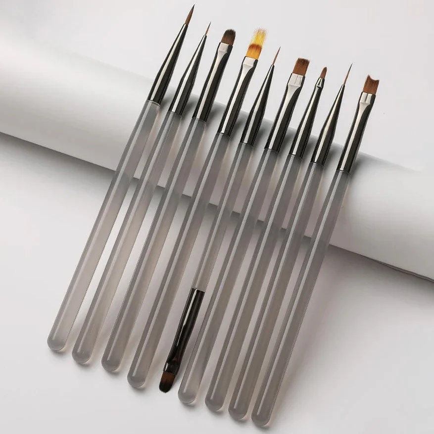 مسمار الفن فرش مجموعة اللوحة العلاج بالضوء المهنية الزهور السكتة الدماغية أنماط البتلة مسمار أدوات الرسم مجموعة أقلام مانيكير بالجملة