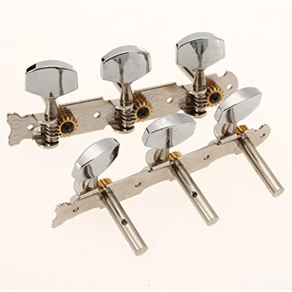 

2pcs Classical Tuning Pegs Machine Heads Silver Zinc Alloy Heavy Duty Internal Gear Easy Install Long Lasting Replacement