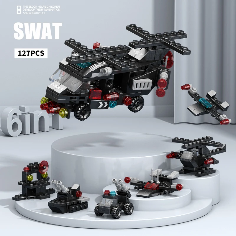 

Micro particle engineering tank mechanical assembly building blocks boys gift puzzle assembly toys