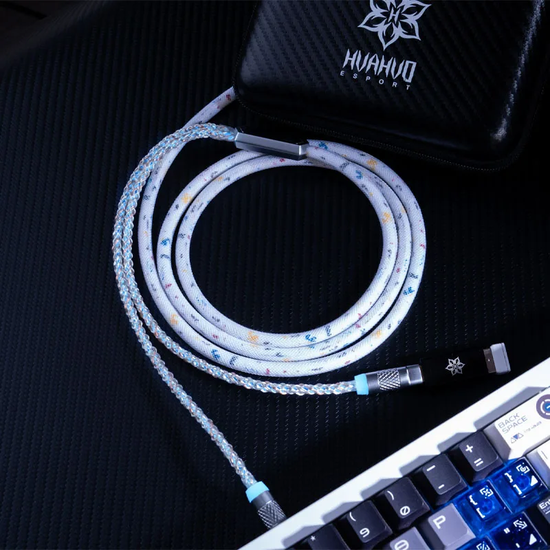 HVAHVD ESPORT H Esports 1 to 2 Aviation plug in cable Full 8K Magnetic Mechanical Switch Keyboard Data Cable FPS PC Accessories