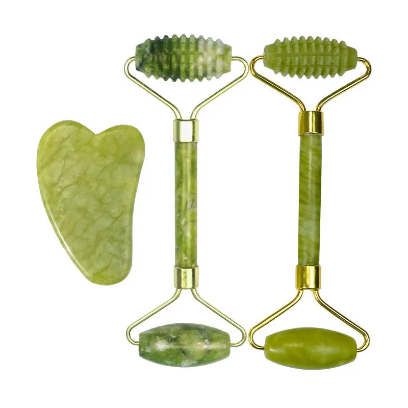 

Zinc alloy single head prick jade roller facial smooth beauty massage set