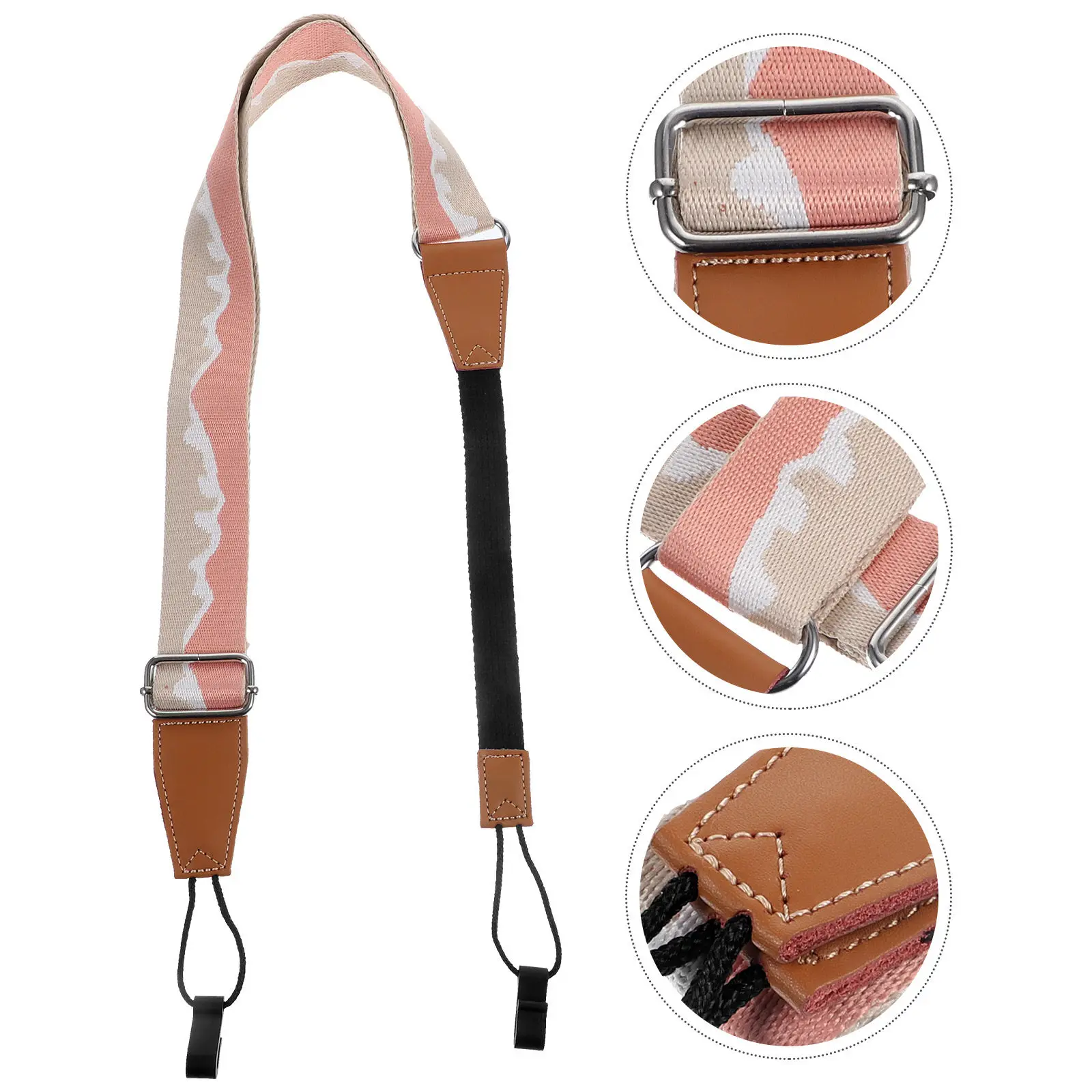 Ukulele Strap Adjustable Durable Nylon Cotton Guitar Belt No Damage Design Comfortable Shoulder Performance Strap
