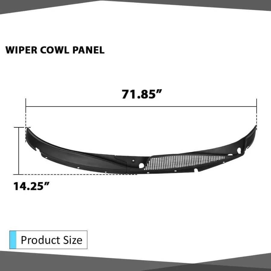 غطاء فتحة تهوية ممسحة الزجاج الأمامي من الجانب الأيسر الأيمن متوافق مع Chevy Express 1500 2500 3500 Van 19962017 متوافق مع GMC S