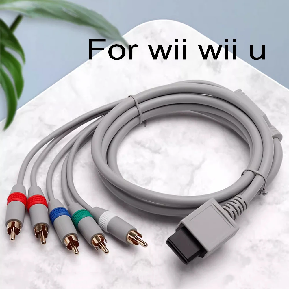 1080P Component Cable HDTV Audio Video AV 5RCA Cable for Nintendo Wii Console Clear Image Video Audio Adapter Cable Accessories