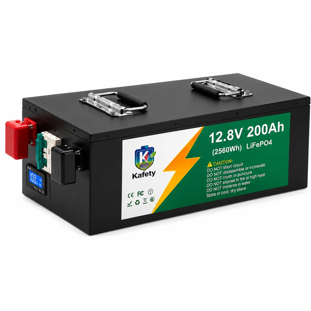 Easun 12V 200Ah LiFePO4 Solarbatterie, Grade-A-Zellen, integriertes BMS, parallelisierbar, über 6000 Zyklen für Wohnmobile, Camper, Marine, Off-Grid und Heimspeicher, EU-Versand
