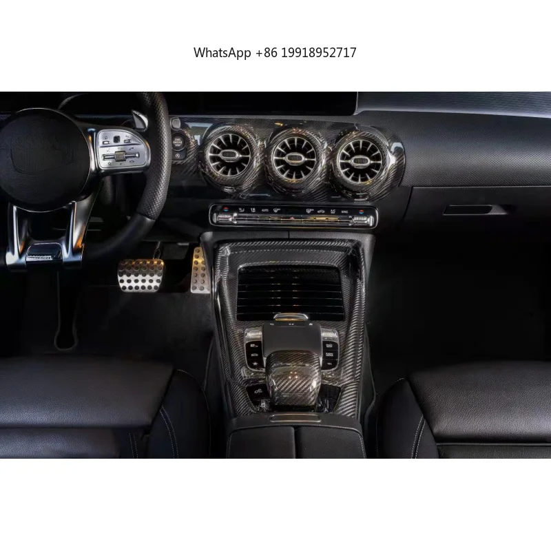 Applicable to  NewA35/A45Interior Set Carbon Fiber Dry Carbon Stickers Car Interior Modification Accessories