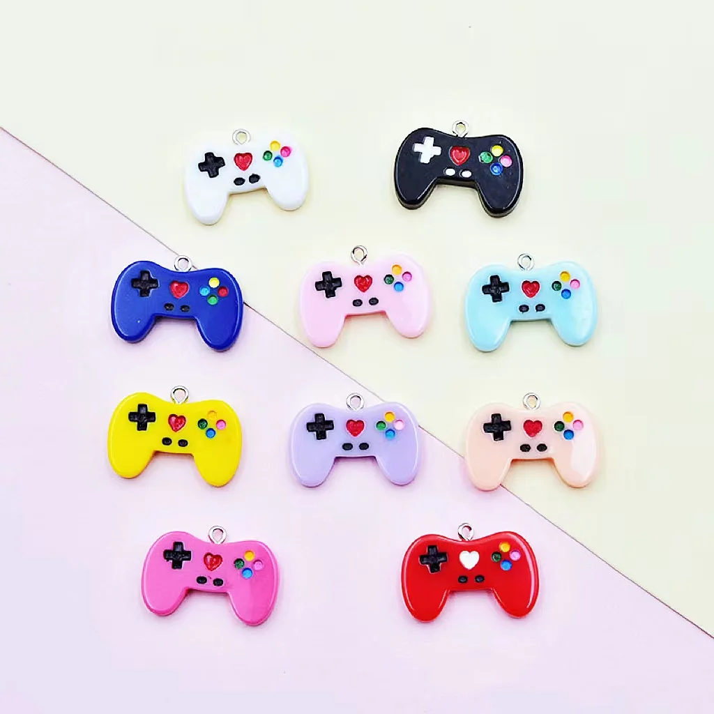 27*20mm 10PCS Cute Game Controller Camera Resin Charms Pendant For Jewelry Make DIY Earings Decoration Necklace Keychain