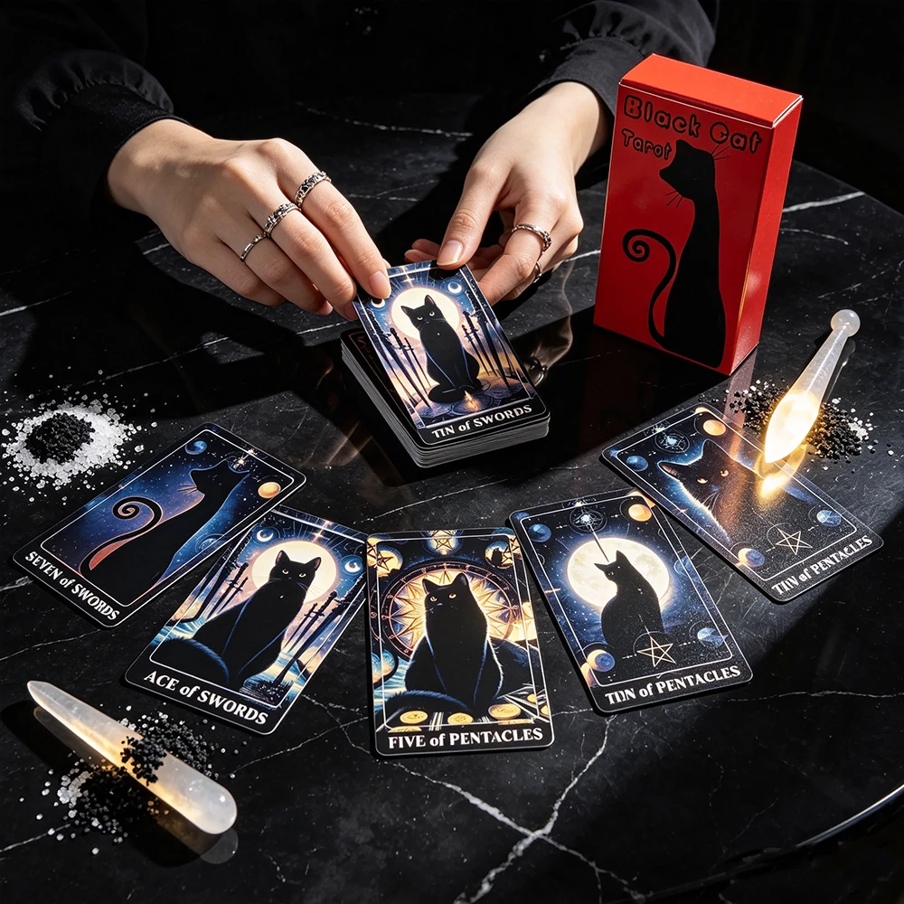 Black Cat Tarot Deck English D - Board Game Quantum recension och pris