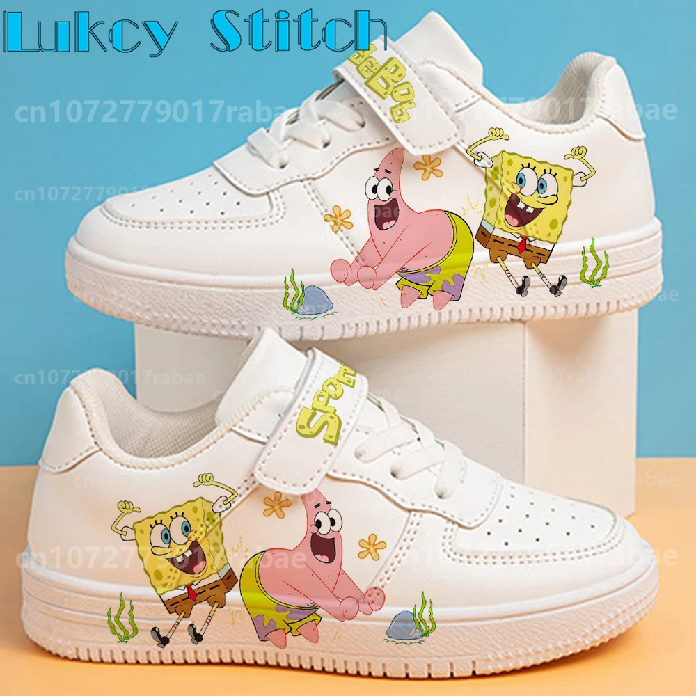 SpongeBob Shoes sneakers for children Student Casual basketball shoes Kid Sneakers girls boys Running Fashion Sports Shoes Gift