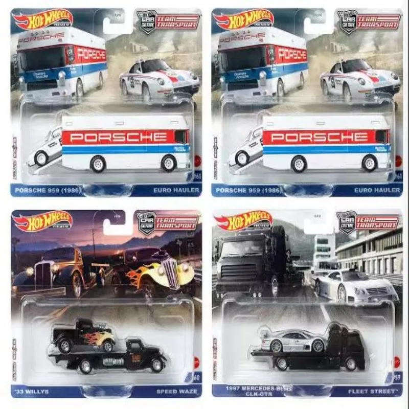 Hot Wheels Premium Team Transport 1/64 Miniature Mercedes-Benz HotWheels Diecast  Model Car Hoteelws Hotweheels Cart Hot Wells