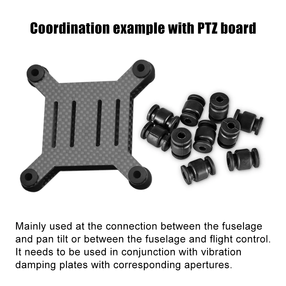 10pcs PTZ Camera Gimbals AV Ball Damping Silicone Shock Absorber Ball RC Anti Vibration Shock Absorption for FPV Camera Mount
