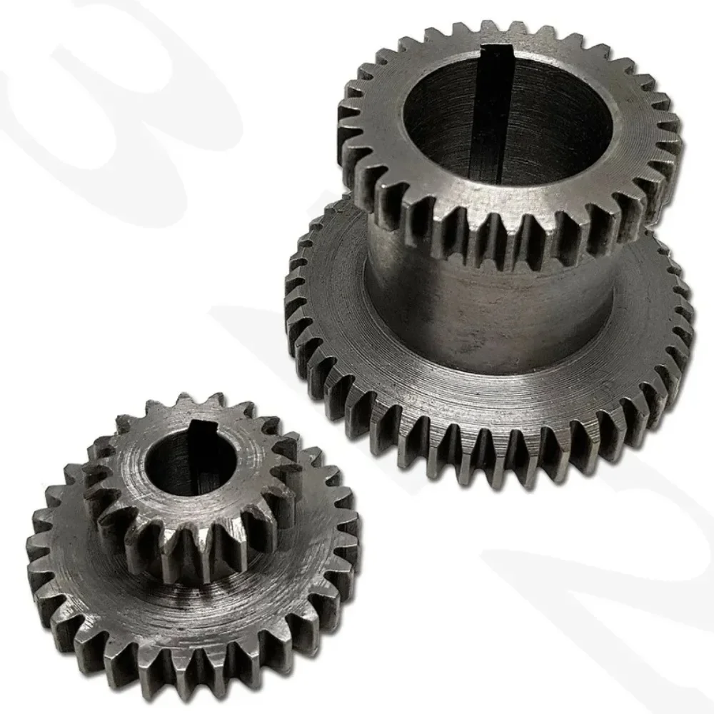 2PCS Double gear for Mini lathe T43xT31 / T30xT18 Teeth Dual Dears Metal gears Lathe