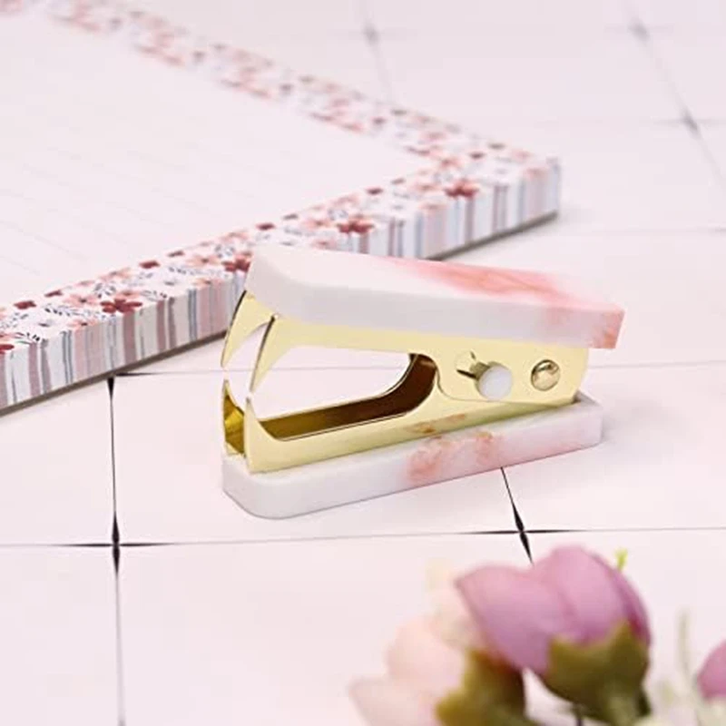 2 Pcs Staple Remover Marble Staple Remover Tool Portable Staple Puller With Lock Office Desk Organizers And Accessories Pink