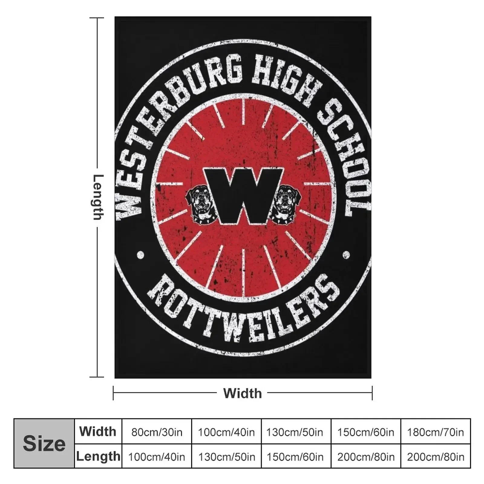 Westerburg High School Crest (Heathers) Variant Throw Blanket couch cozy soft plush fuzzy picnic outdoor blanket