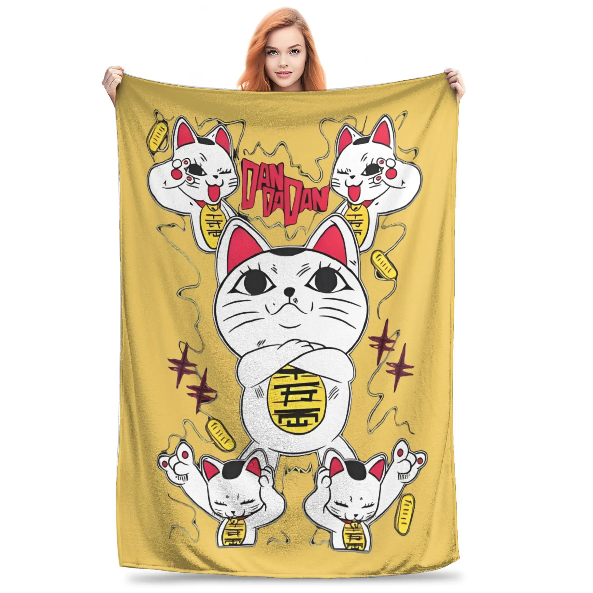 

Turbo Granny Dandadan Blanket Anime Plush Funny Breathable Throw Blankets for Home Restaurant Autumn/Winter