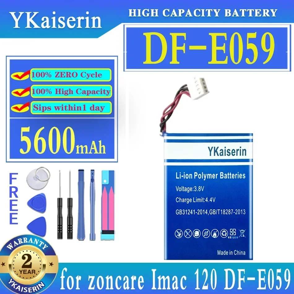 Digital  Long-Lasting Multi-Channel Electrocardiograph Machine Battery for Zoncare Imac 120 DF-E059 ICR18650 14.8V