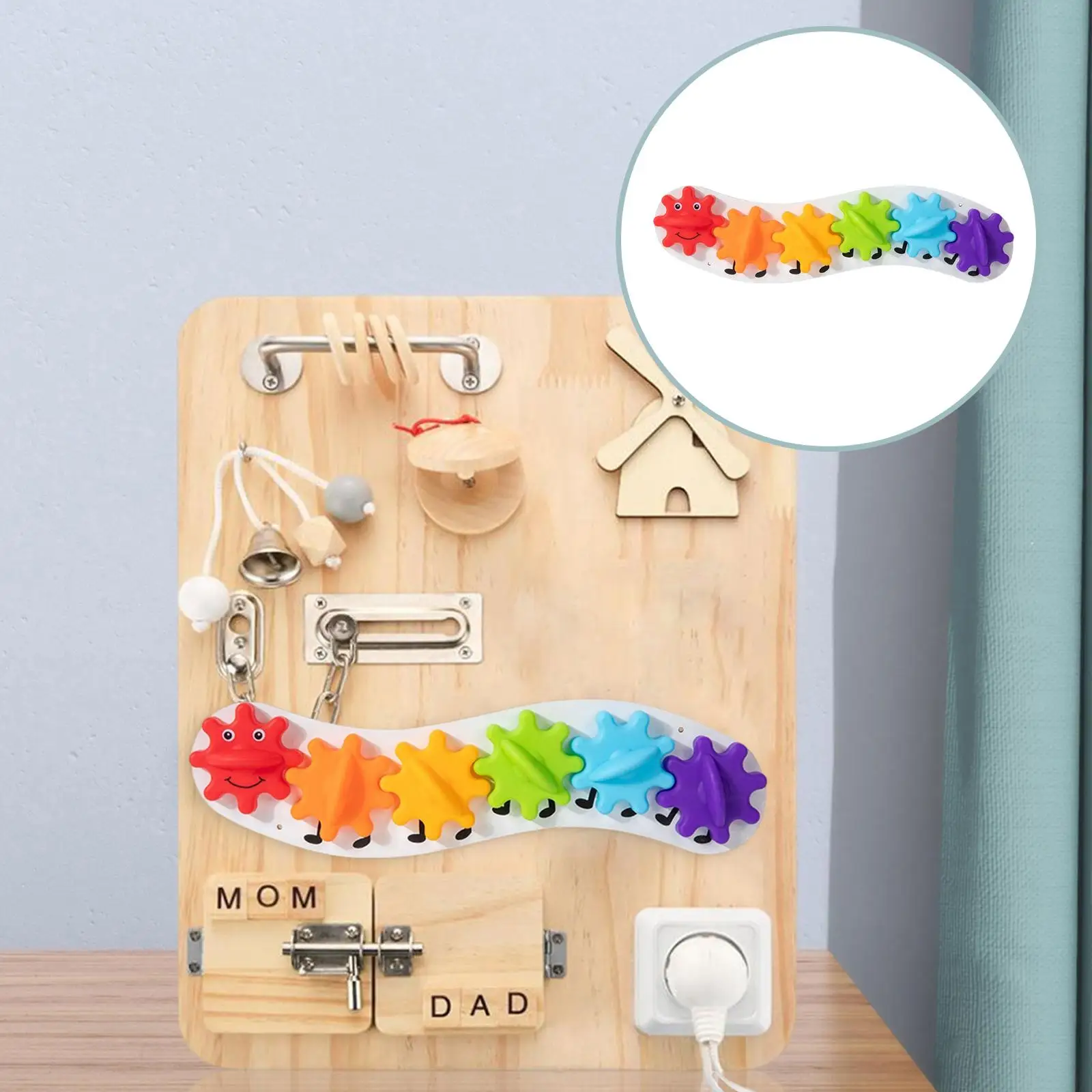 

Busy Board Gear Accessory Preschool Educational Learning Toys Sturdy Fine Mortor Skills Activity Board Parts for Kids Toddler