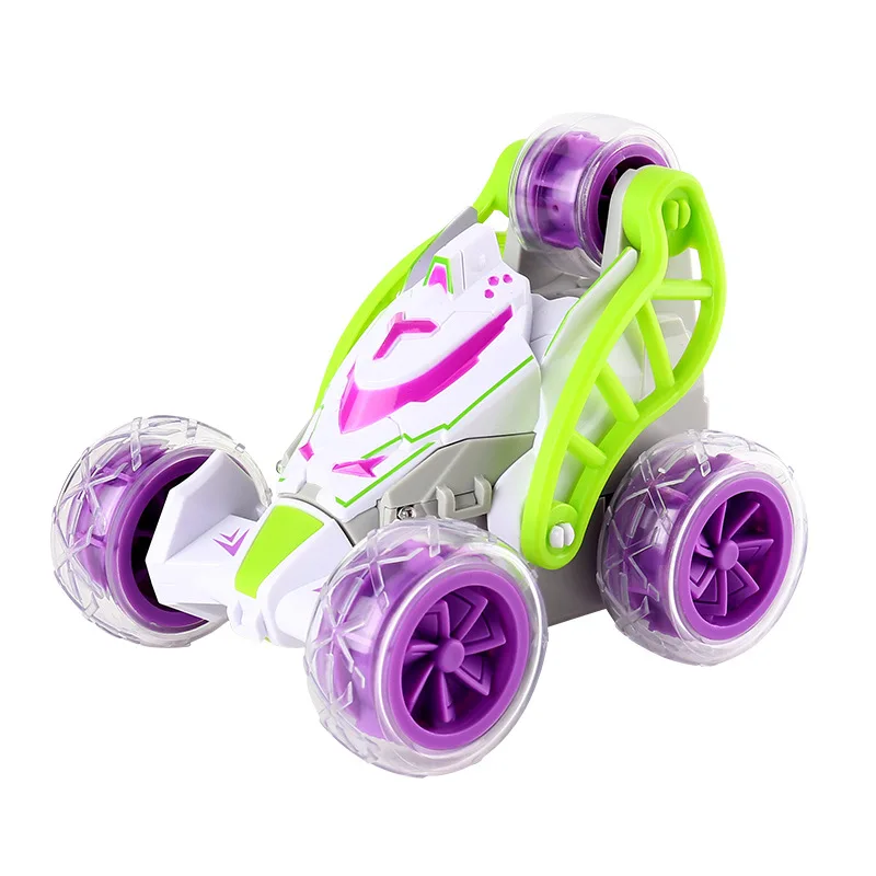 Delin Flip Mini Stunt Dump Truck Verlichting Muziek Spray Drie-in-één speelgoed Afstandsbediening Auto Volwassen kinderspeelgoed Cadeau.