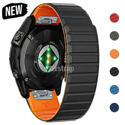 Magnetic Silicone Strap For Garmin Fenix 7 7x 6 6X Pro Quick Fit 5X 5 Pro 22mm 26mm Bracelet For Gen 2/Enduro 2/Descent Mk1 Band