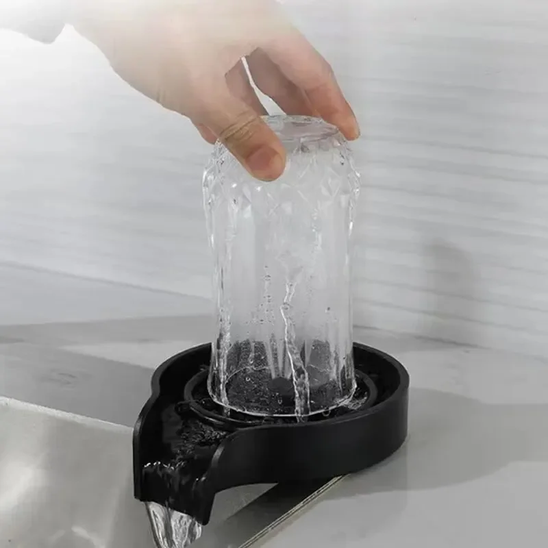 Automatic High Pressure Cup Washer Faucet Glass Rinser Glass Cup Washer Bar Beer Milk Tea Cup Cleaner Kitchen Sink Accessories