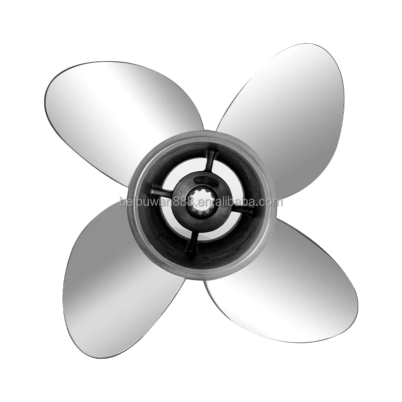 Marine Outboard Propeller 4 Blades Stainless Steel Boat Propeller