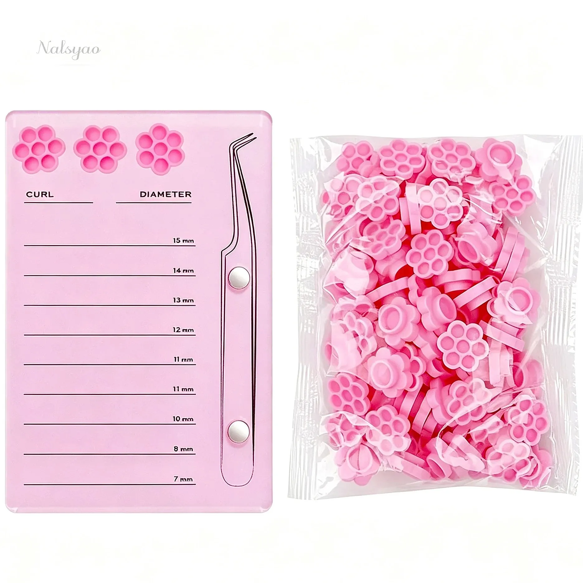 Magnetic Acrylic Eyelash Holder Scale Plate False Lashes Tray Display Board Glue Pallet Cup for Eyelash Extensions Supplies