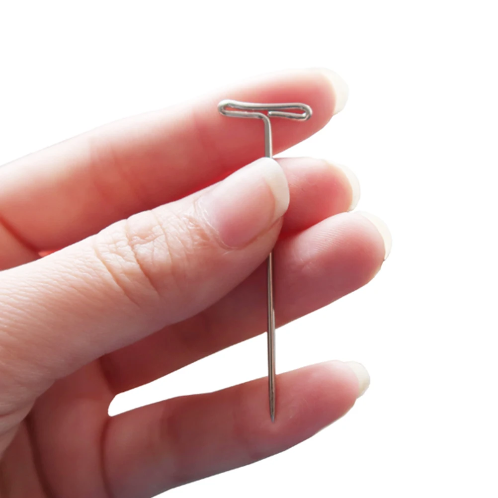 

50pcs Stainless Steel T Pins 45mm Durable Corrosion Resistant Making Knitting Stabilization Metal Maintenance