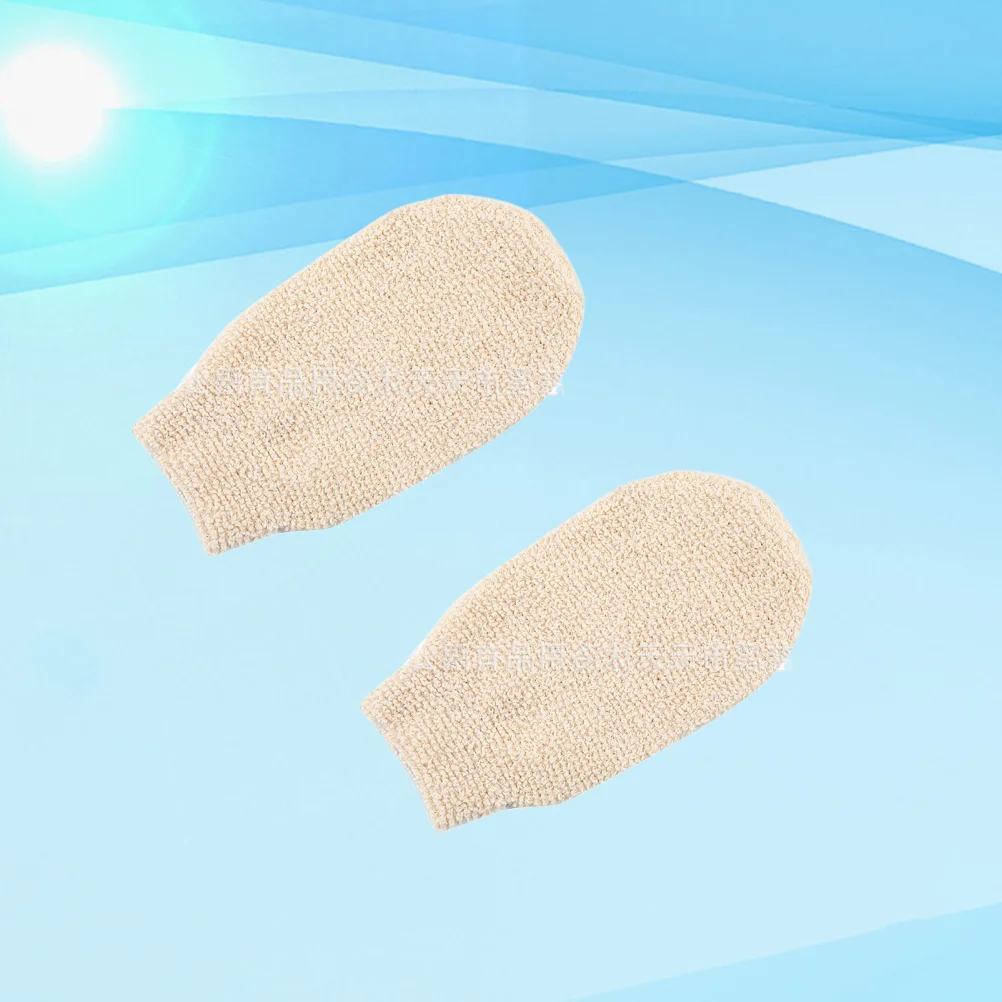 

2 Pcs Bathing Gloves Body Massage Towel Accessories Exfoliator Back Scrubber Fingerless