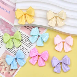 10PCS Shiny Multicolor Bow Series Resin Flatback Cabochons For Hairpin Scrapbooking DIY Jewelry Craft Decoration Accessories