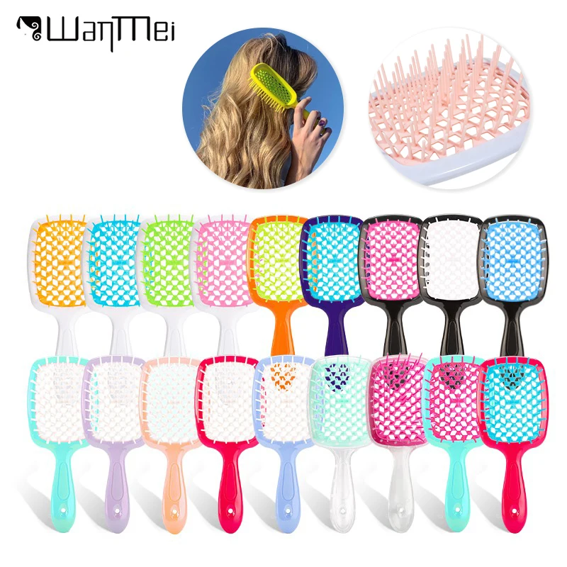 Professional Hair Comb Detangling Hair Brush Large Plate Massage Comb Hollow Out Hair Brush Barbe Shop Salon Hair Styling Tool