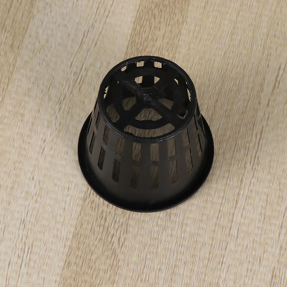 24 قطعة أواني شبكية مائية 5.7X5 سنتيمتر حامل زراعة المياه البلاستيكية السوداء للنباتات ثقافة بدون تربة دلو لوازم الحدائق #1