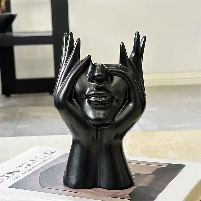 1-2pcs Multifunctional Human Body Art Styling Organizer Creative Nordic Abstract Face Storage Tools Tabletop Eyebrow Pen Holder