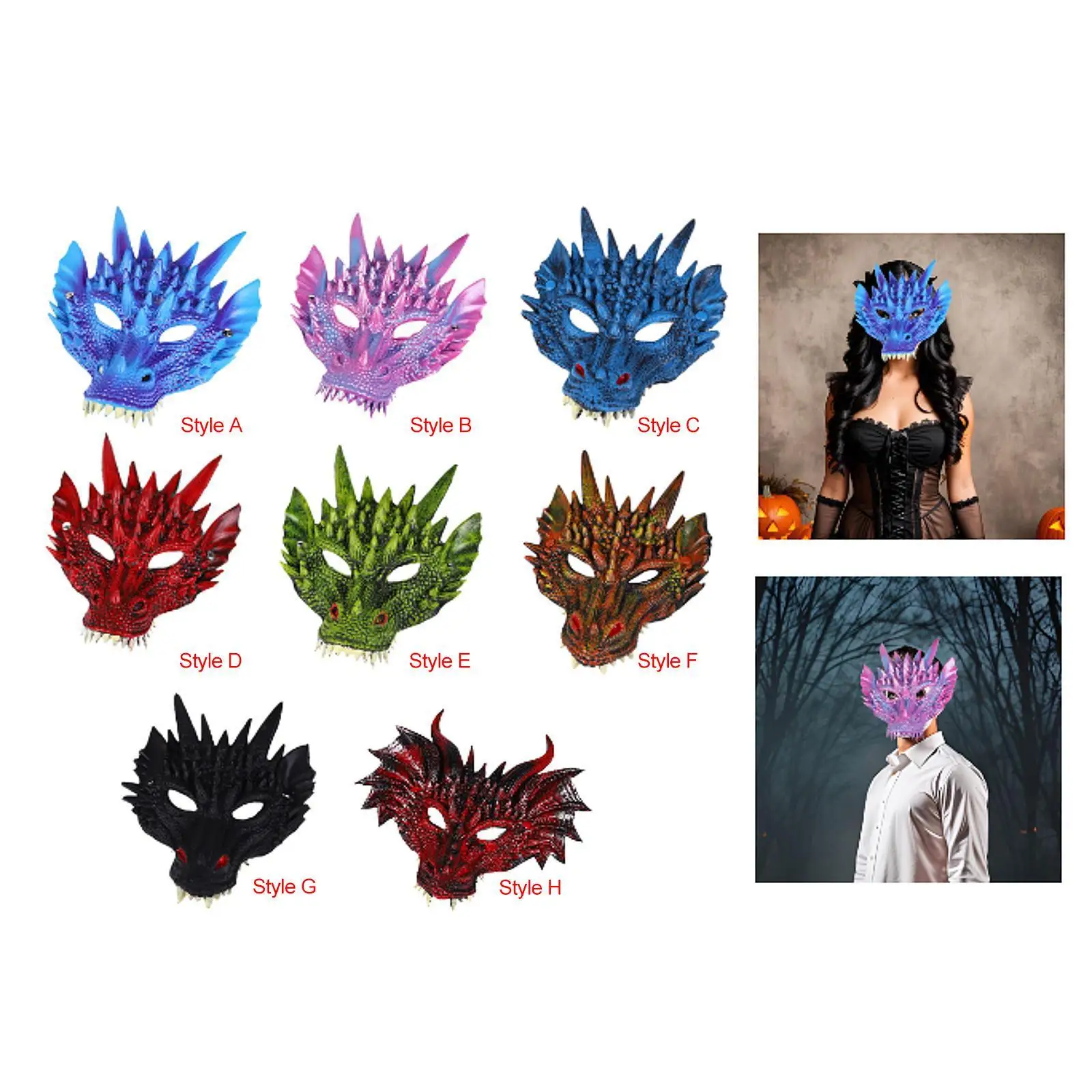 Dragon Mask Cosplay Novelty Movie Theme Halloween Masquerade Mask for Carnival Party Favor Role Playing Masquerade Birthday