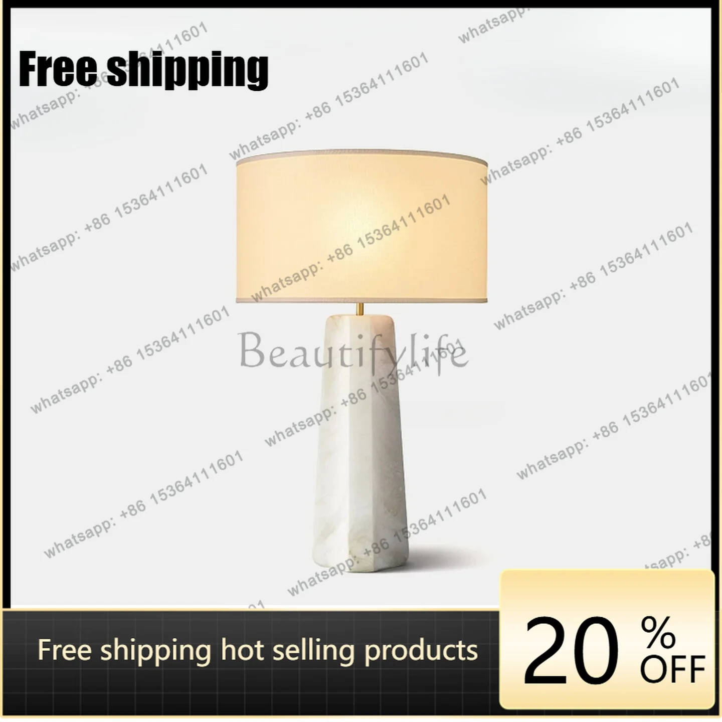 hotNorth American light luxury living room bedroom natural marble ornament can shine