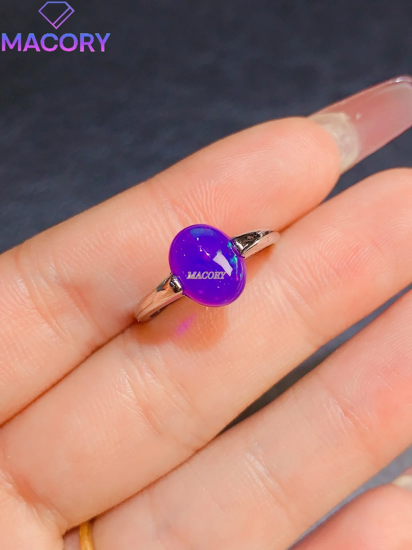 

Natural Opal Ladies Luxury Ring 925 Sterling Silver Jewelry With Certificate Luxury Brand Valentine's Day Fashion Accessories