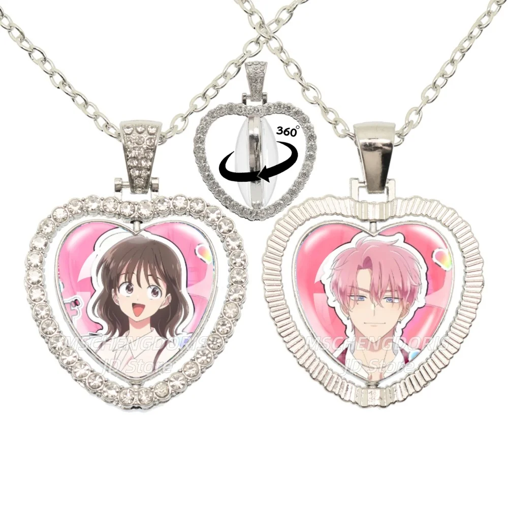 Тамон-кун, ты такой милый?! Аниме-колье Tamon's B-Side: Двусторонний кулон в форме персикового сердца Тамона Фукухары, украшение, подарок для фанатов