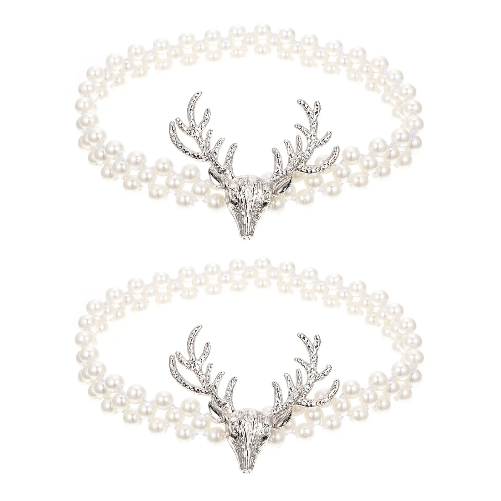 

2Pcs Delicate Pearl Curtain Tiebacks Household Curtain Strap Decorative Buckle for Home Living Room Kitchen