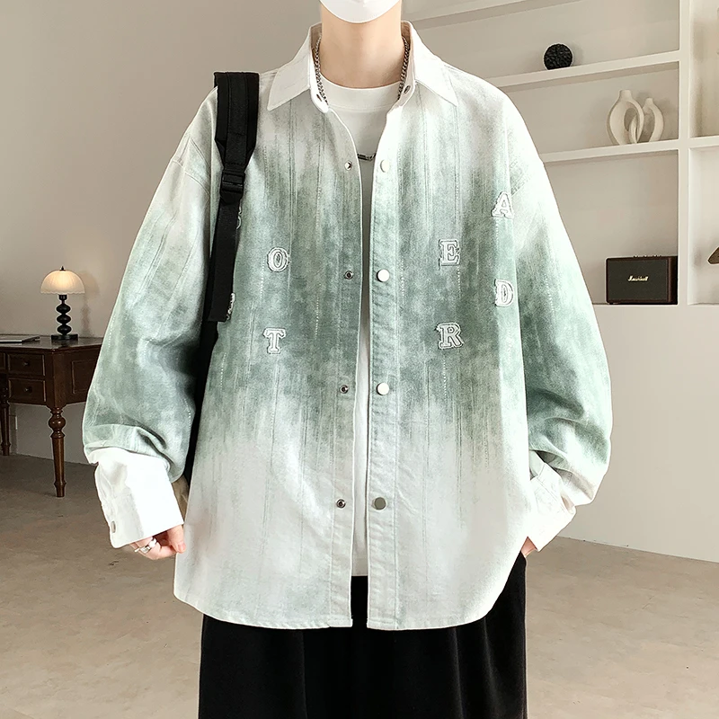 

Men's Streetwear Casual Long Sleeve Blouse Fashion Shirt Streetdress Hombre Male Clothing Spring Autumn Camisa Men's Shirts New