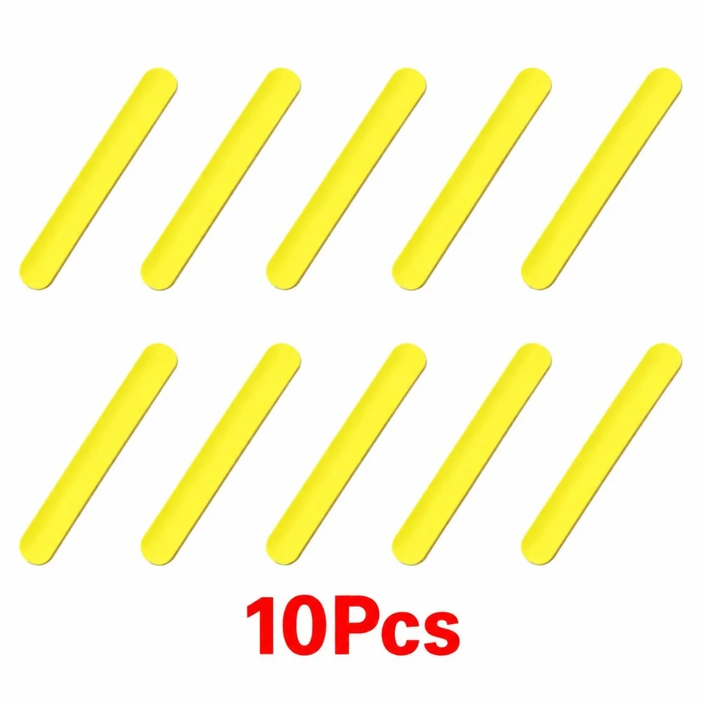 10Pcs Flexible Wrapping Paper Roll Holder Clip Self-Rolling Silicone Slap Bracelets Solid Color Soft Wristbands