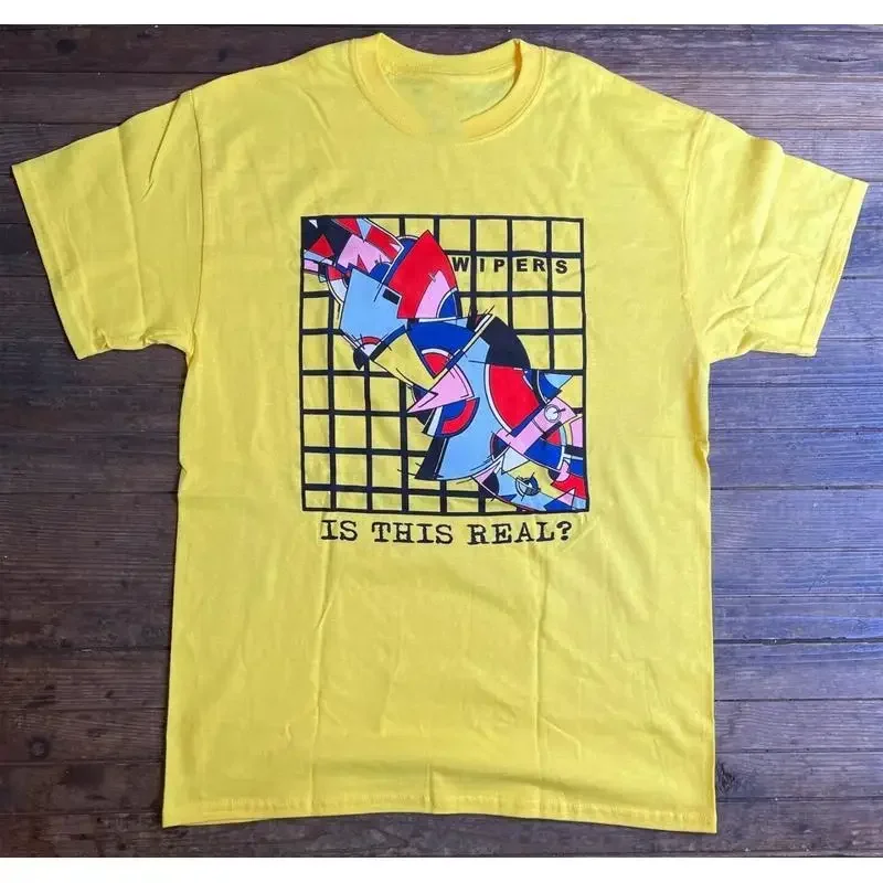 Vtg Wipers Band Is This Real Cotton Yellow Full Size T Shirt