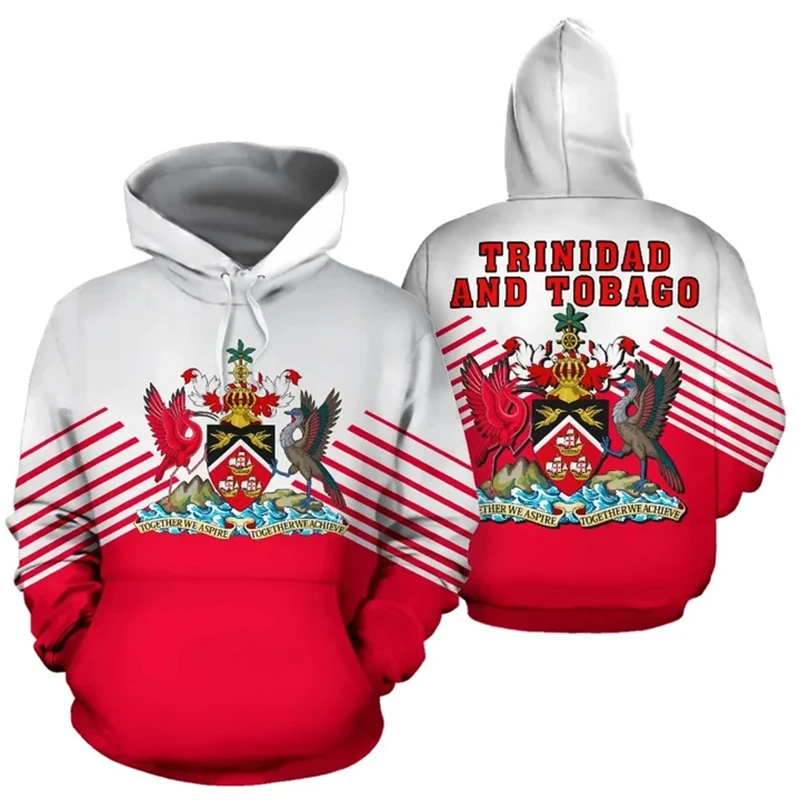 

Trinidad And Tobago Flag Map 3D Print Hoodies For Men Clothes Fashion National Emblem Sweatshirts Casual Male Hoodie Women Tops