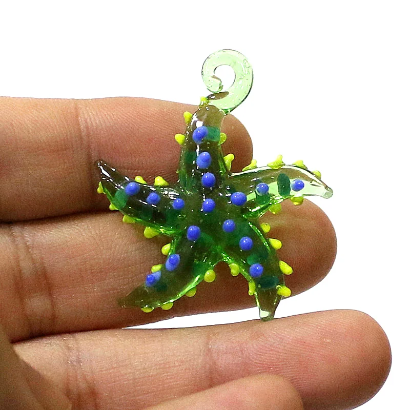 Niedliche meeres tiere Seestern Charme Miniatur glas Seestern Anhänger Dekoration für DIY Schmuck Halskette Armband Herstellung Zubehör oder Aquarium Dekoration Vorräte – Detail 23