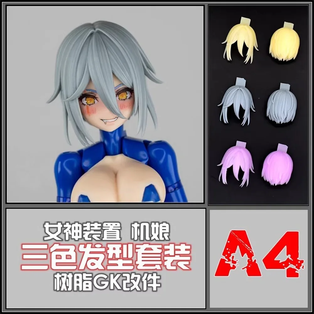 

Snail SH STUDIO 1/12 Mecha Girl Goddess Device Three Color Hair Style A4 Group Resin GK Modified Parts Model In Stock