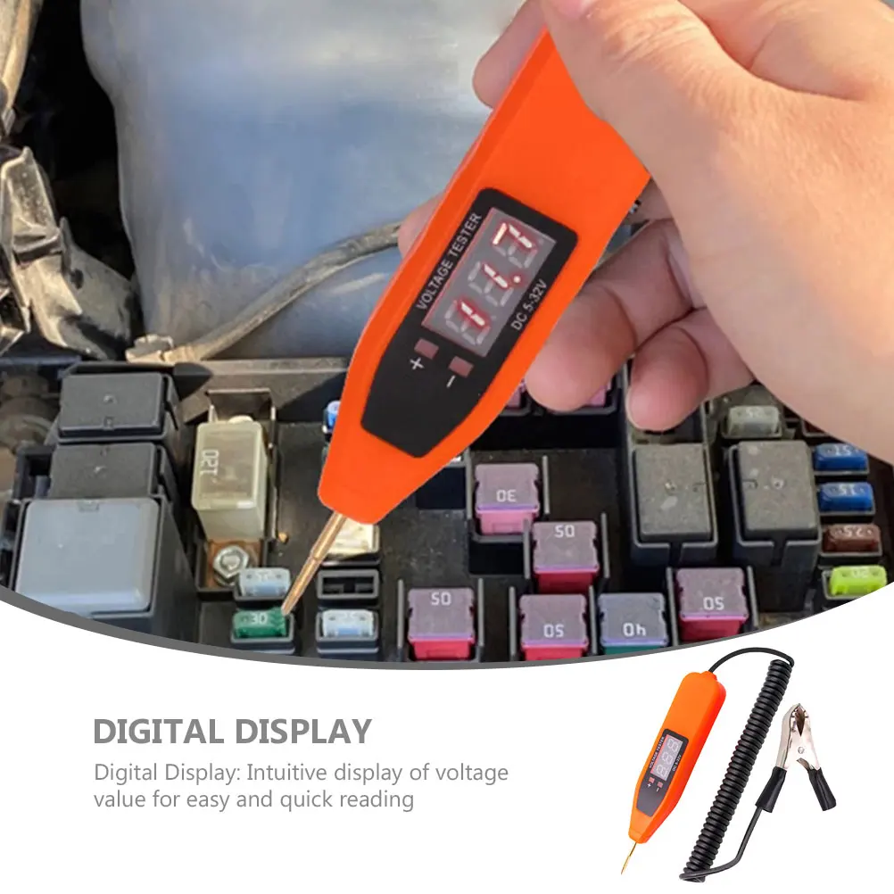 

Digital Voltage Tester Pen 12V Car Fuse Tester Automotive Circuit Kit Electric Tool Display System Volt Meter Test Light